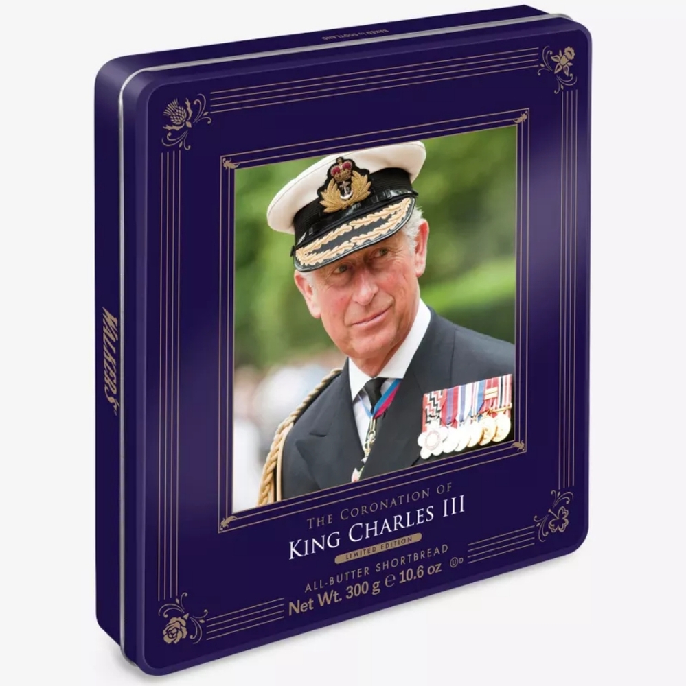 Walker's King Charles III Coronation Shortbread Biscuit Tin